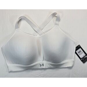 Under Armour Women Sports Bra White 1X 48 50 High Support Crossback NWT